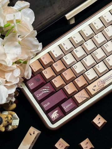 Mischief Managed Keycap Set, 143 Keys PBT Profile Cherry For Mechanical Keyboard, Personalized Gift