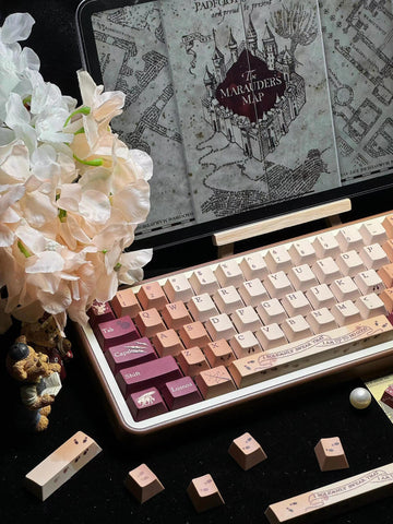 Mischief Managed Keycap Set, 143 Keys PBT Profile Cherry For Mechanical Keyboard, Personalized Gift