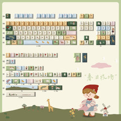 Kasuga Ranch Keycaps | Cherry Profile Keycap Set | PBT Material | Keycaps For MX Switch | GMk Clone Artisan Keycap Set