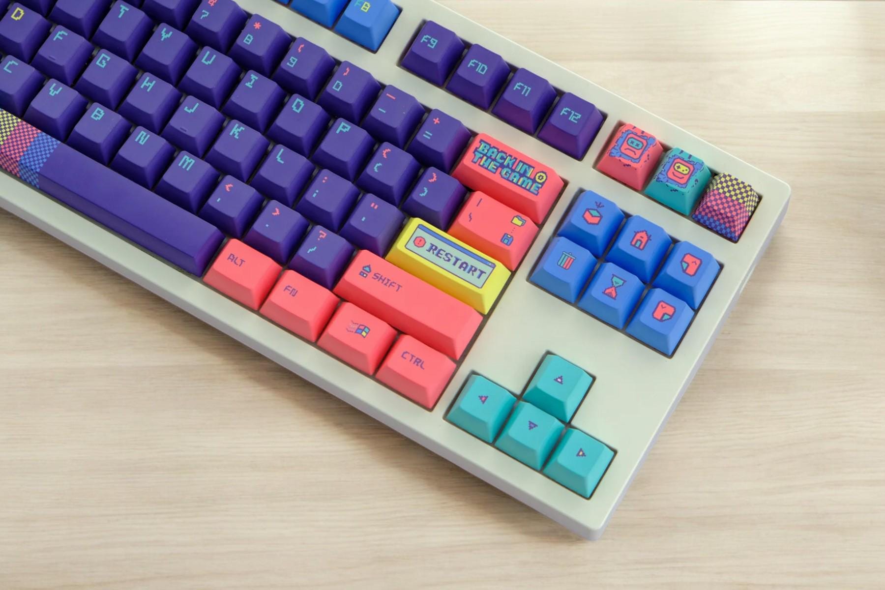 Back In The Game Keycaps | Cherry Profile Keycap Set | PBT Material | Keycaps For MX Switch | GMk Clone Artisan Keycap Set