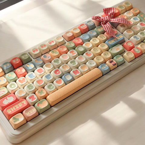 Instant Noodle Keycaps | MOA Profile Keycap Set | PBT Material | Keycaps For MX Switch | Keycaps GMk Clone Artisan Keycap Set
