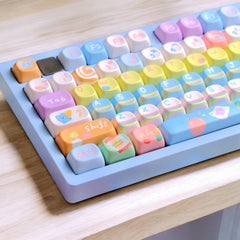 Candy Party Keycaps | XOA Profile Keycap Set | PBT Material | Keycaps For MX Switch | Pink Keycaps GMk Clone Artisan Keycap Set