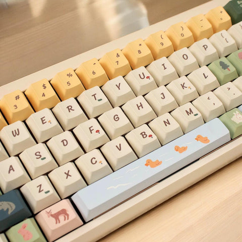 Spring Ranch Keycaps | Cherry Profile Keycap Set | PBT Material | Keycaps For MX Switch | GMk Clone Artisan Keycap Set