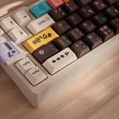 Donut Keycaps | Five-Sided Sublimation Cherry Profile Keycap Set | PBT Material | Keycaps For MX Switch | GMk Clone Artisan Keycap Set