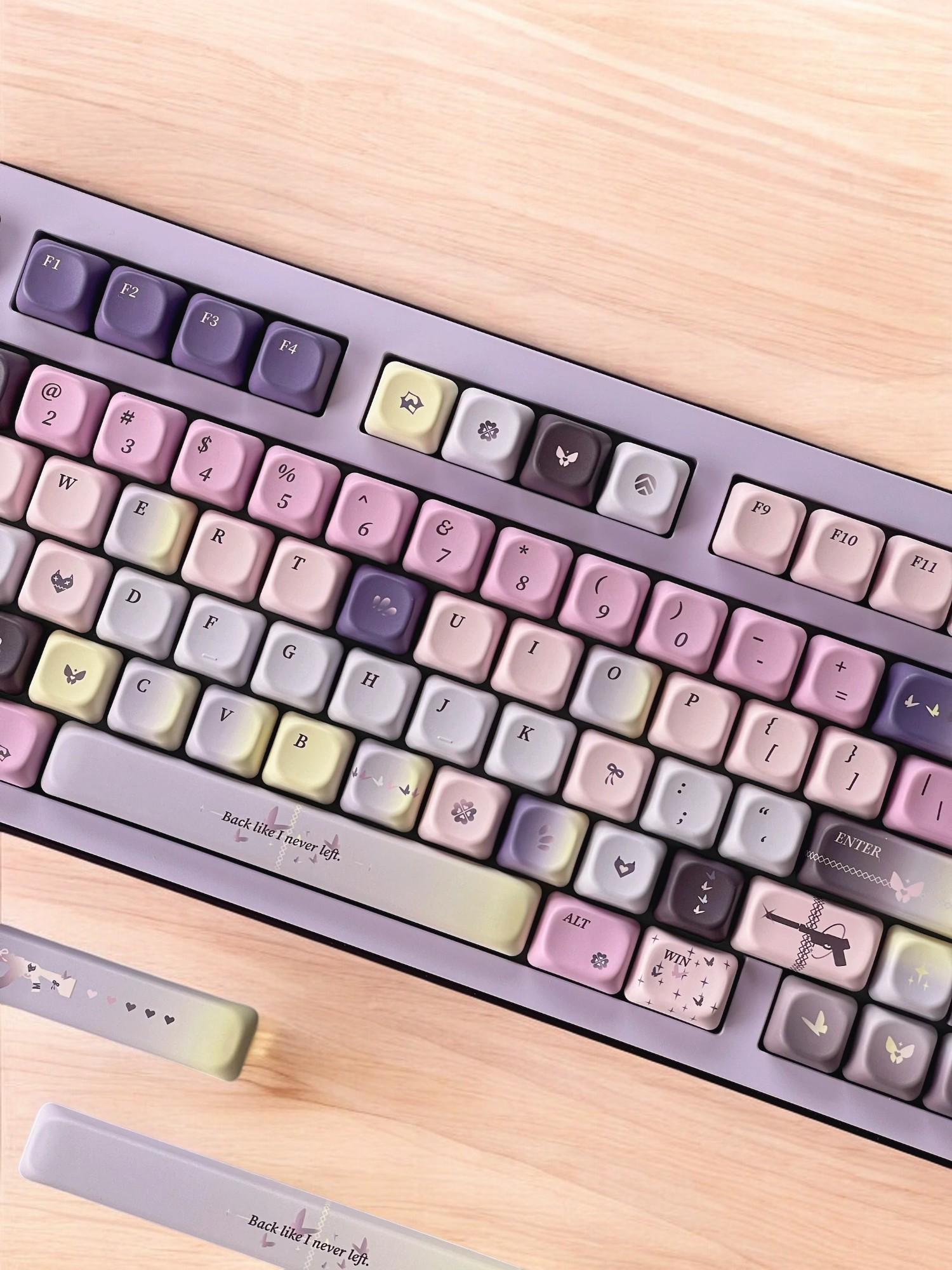 Moodie Keycaps | SOA Profile Keycap Set | PBT Material Five Sided Thermal Sublimation | Keycaps For MX Switch | GMk Clone Artisan Keycap Set