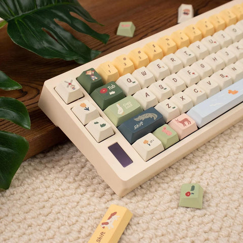 Kasuga Ranch Keycaps | Cherry Profile Keycap Set | PBT Material | Keycaps For MX Switch | GMk Clone Artisan Keycap Set