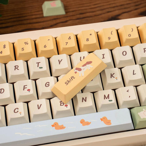 Kasuga Ranch Keycaps | Cherry Profile Keycap Set | PBT Material | Keycaps For MX Switch | GMk Clone Artisan Keycap Set