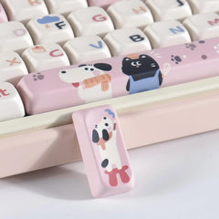 Cat And Dog Keycaps | FOA or MDA Profile Keycap Set | pbt Material | Keycaps For MX Switch | GMk Clone Artisan Keycap Set