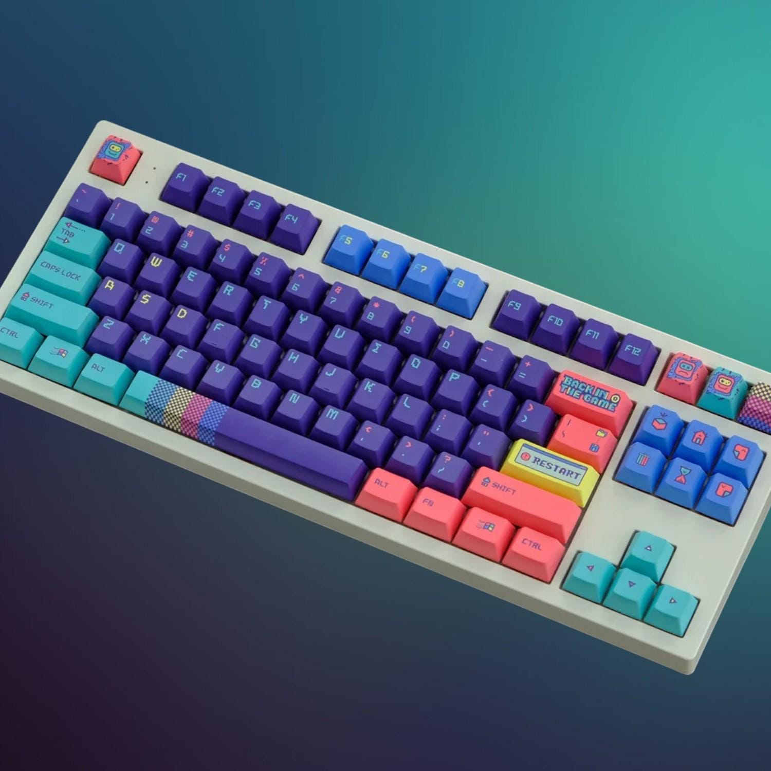 Back In The Game Keycaps | Cherry Profile Keycap Set | PBT Material | Keycaps For MX Switch | GMk Clone Artisan Keycap Set