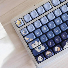 Bear Star Keycaps | SOA Profile Keycap Set | PBT Material | Keycaps For MX Switch | GMk Clone Artisan Keycap Set