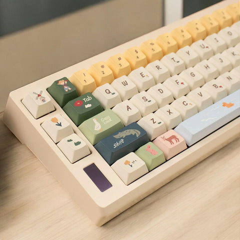 Spring Ranch Keycaps | Cherry Profile Keycap Set | PBT Material | Keycaps For MX Switch | GMk Clone Artisan Keycap Set