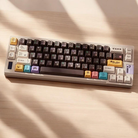 Donut Keycaps | Five-Sided Sublimation Cherry Profile Keycap Set | PBT Material | Keycaps For MX Switch | GMk Clone Artisan Keycap Set