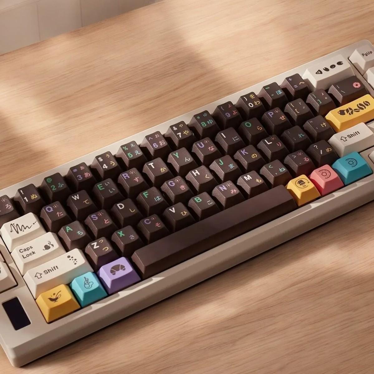 Donut Keycaps | Five-Sided Sublimation Cherry Profile Keycap Set | PBT Material | Keycaps For MX Switch | GMk Clone Artisan Keycap Set