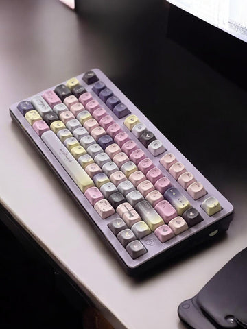 Moodie Keycaps | SOA Profile Keycap Set | PBT Material Five Sided Thermal Sublimation | Keycaps For MX Switch | GMk Clone Artisan Keycap Set