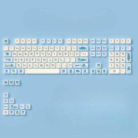 CUTE BEAR Keycaps | Custom Keycaps Set | Artisan Keycaps Pbt | OEM Profile Keycaps | Cherry Mx Switches | 122 Keys Gaming Keyboard