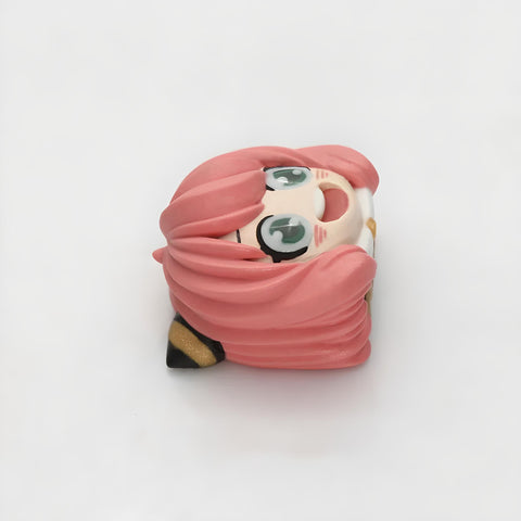 Cute Anya Spy Family Keycaps - Handmade Cherry MX Keycaps for Custom Mechanical Keyboards