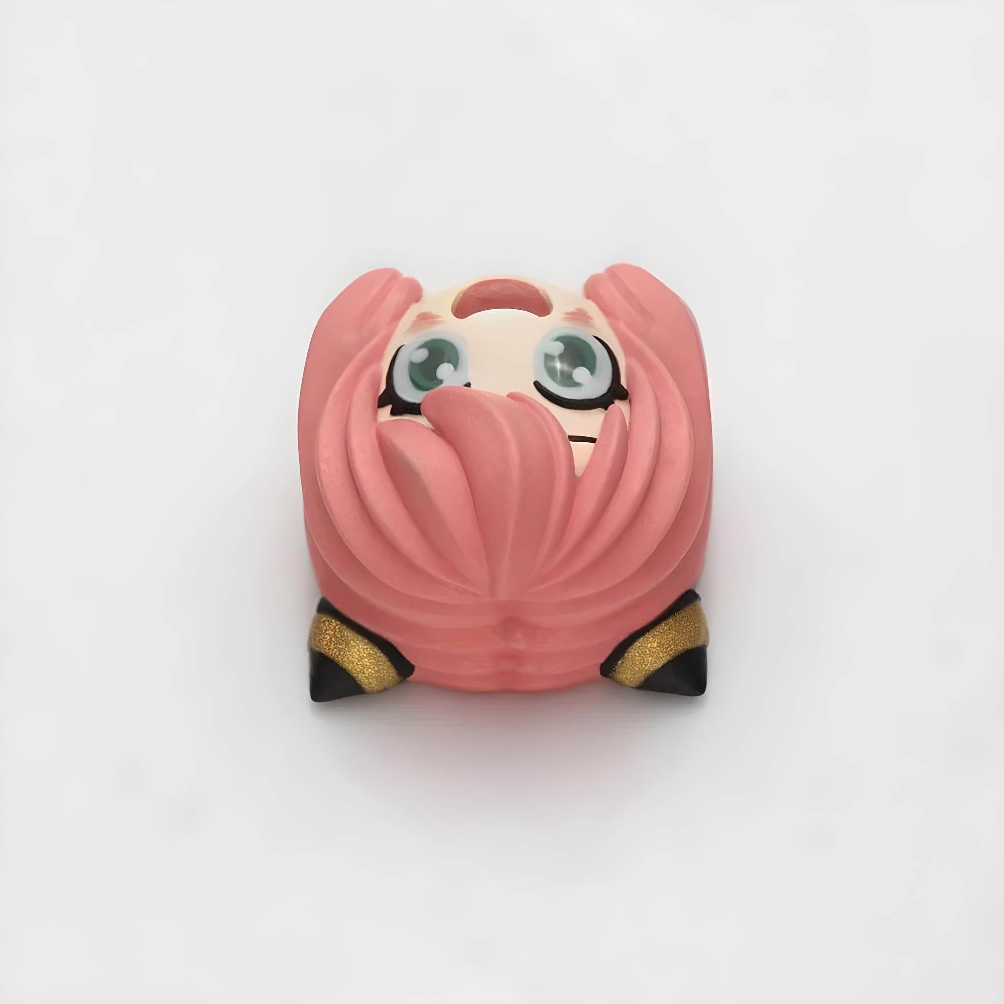 Cute Anya Spy Family Keycaps - Handmade Cherry MX Keycaps for Custom Mechanical Keyboards