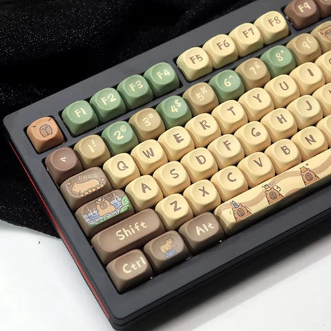 PASTORAL RUSTIC Keycaps | Custom Keycaps Set | Artisan Keycaps Pbt | MOA Profile Keycaps | Cherry Mx Switches | 131 Keys Gaming Keyboard