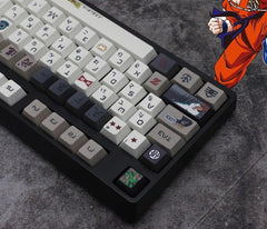 Cool Anime Inspired Japanese PBT Keycap Set for Mechanical Keyboard, PBT Material, DyeSub Process, Cherry Profile, Mx(+)Switches, 126/137pcs