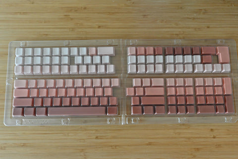Backlit Pink Red Gradient Side Print Keycap Set for Mechanical Keyboard | 130 keys | Cherry Profile | MX Switch Type | PBT Material