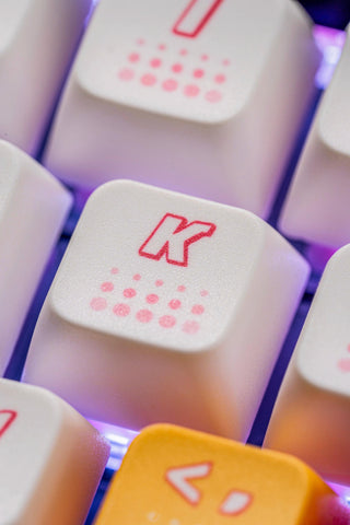 Cool Red Gaming Theme PBT ISO Keycap Set for Mechanical Keyboard, MDA Profile, Dye-Sub Legends, Mx(+)Switches, 140pcs