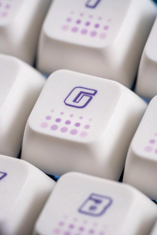 Purple Cool Gaming Theme PBT ISO Keycap Set for Mechanical Keyboard, MDA Profile, Dye-Sub Legends, Mx(+)Switches, 140pcs