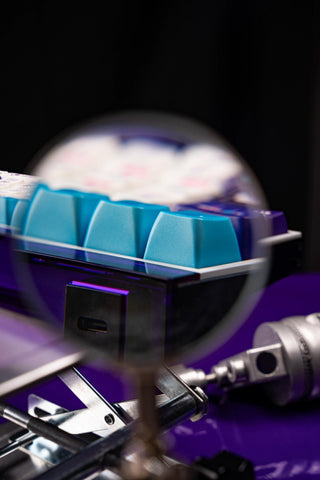 Purple Cool Gaming Theme PBT ISO Keycap Set for Mechanical Keyboard, MDA Profile, Dye-Sub Legends, Mx(+)Switches, 140pcs