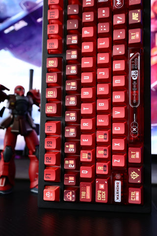 Cool Mecha Anime Style PBT ISO Keycap Set for Mechanical Keyboard, Gaming Keycap Set, PBT Dye-Sub, Cherry Profile, Mx (+) Switches, 150pcs