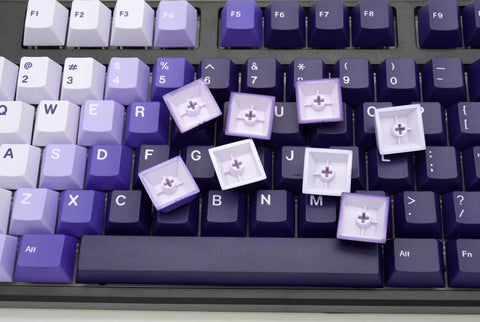 Artlife Theme Purple Gradient ISO Keycap Set for Mechanical Keyboard, Cute Keycap Set, PBT Keycap Set, Cherry Profile, Mx(+)Switches, 170pcs