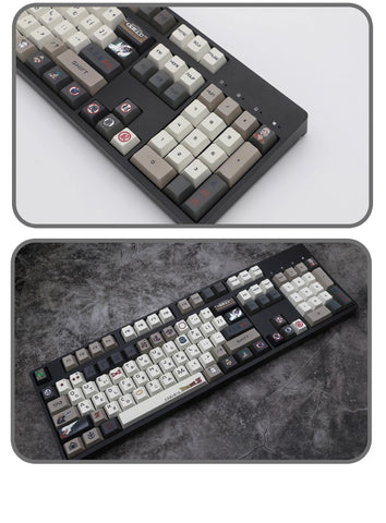 Cool Anime Inspired Japanese PBT Keycap Set for Mechanical Keyboard, PBT Material, DyeSub Process, Cherry Profile, Mx(+)Switches, 126/137pcs
