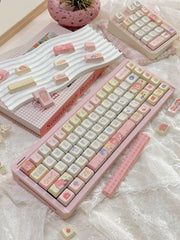 Cute Bocchi the Rock Theme Keycap Set for Mechanical Keyboard, Kawaii Keycaps, Anime Keycap Set, Cherry & MDA Profile, PBT Dye-Sub, 149pcs