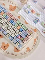 Cute Crayon Shin-chan Theme Keycap Set for Mechanical Keyboard, Kawaii Keycaps, Anime Keycap Set, PBT Dye-Sub, Mx(+)Switches, 149pcs