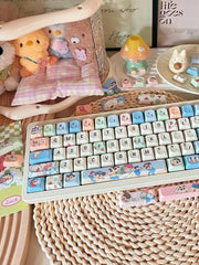 Cute Crayon Shin-chan Theme Keycap Set for Mechanical Keyboard, Kawaii Keycaps, Anime Keycap Set, PBT Dye-Sub, Mx(+)Switches, 149pcs