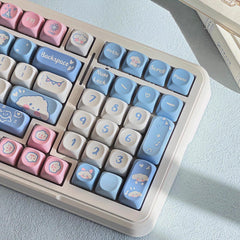 Cute Puppy Dog Theme Artisan Keycap Set for Mechanical Keyboard, Cherry / MOA Profile, PBT Dye-Sub, Mx(+)Switches, 133pcs