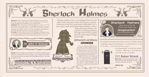 Cool Sherlock Holmes Theme Keycap Set for Mechanical Keyboard, Detective Keycaps, Artisan Keycaps, PBT Dye-Sub, PC Gamer Gifts