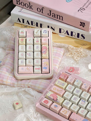 Cute Bocchi the Rock Theme Keycap Set for Mechanical Keyboard, Kawaii Keycaps, Anime Keycap Set, Cherry & MDA Profile, PBT Dye-Sub, 149pcs