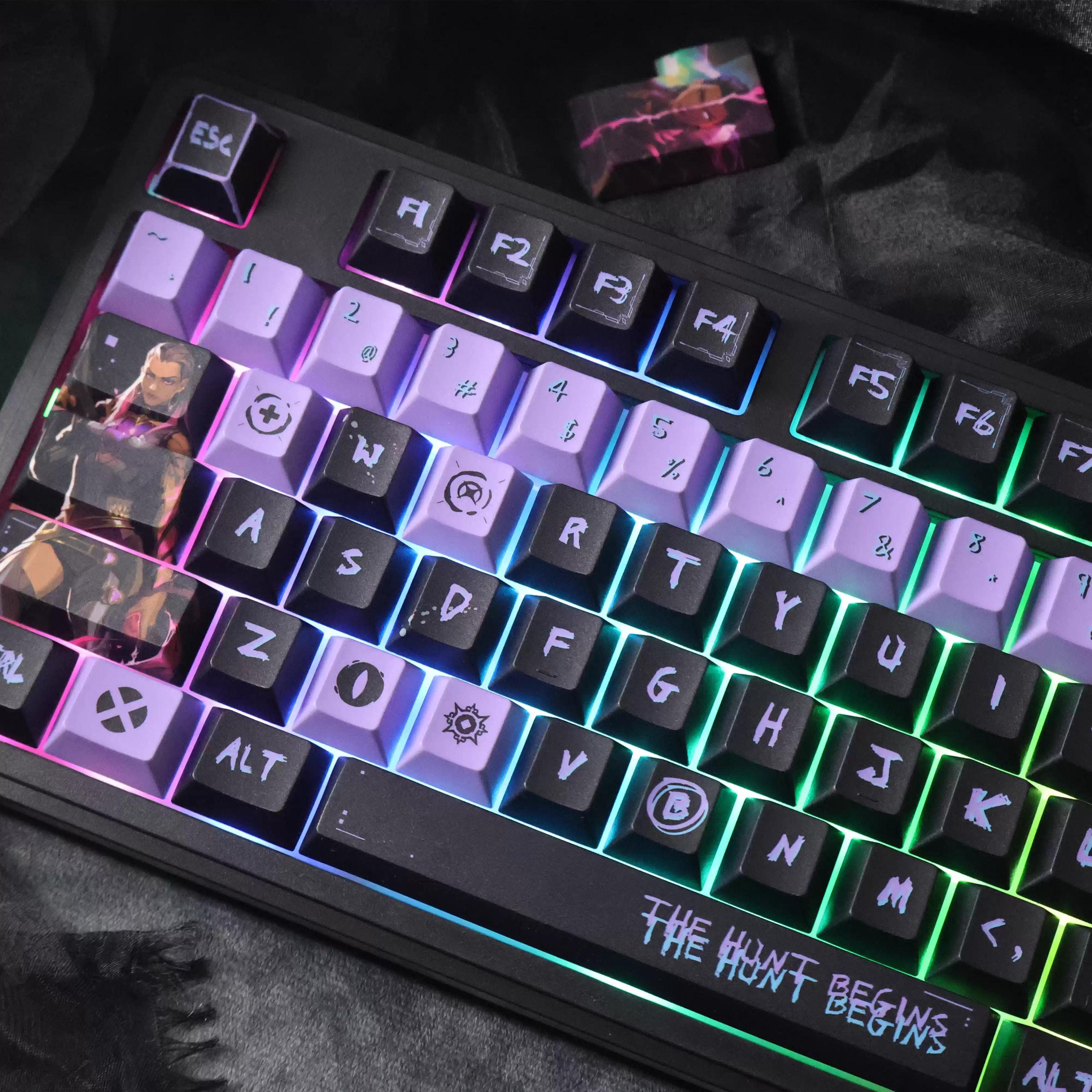 Reyna Valorant Theme Artisan Keycap Set for Mechanical Keyboard | The Hunt Begins Edition - KeyArtisan®