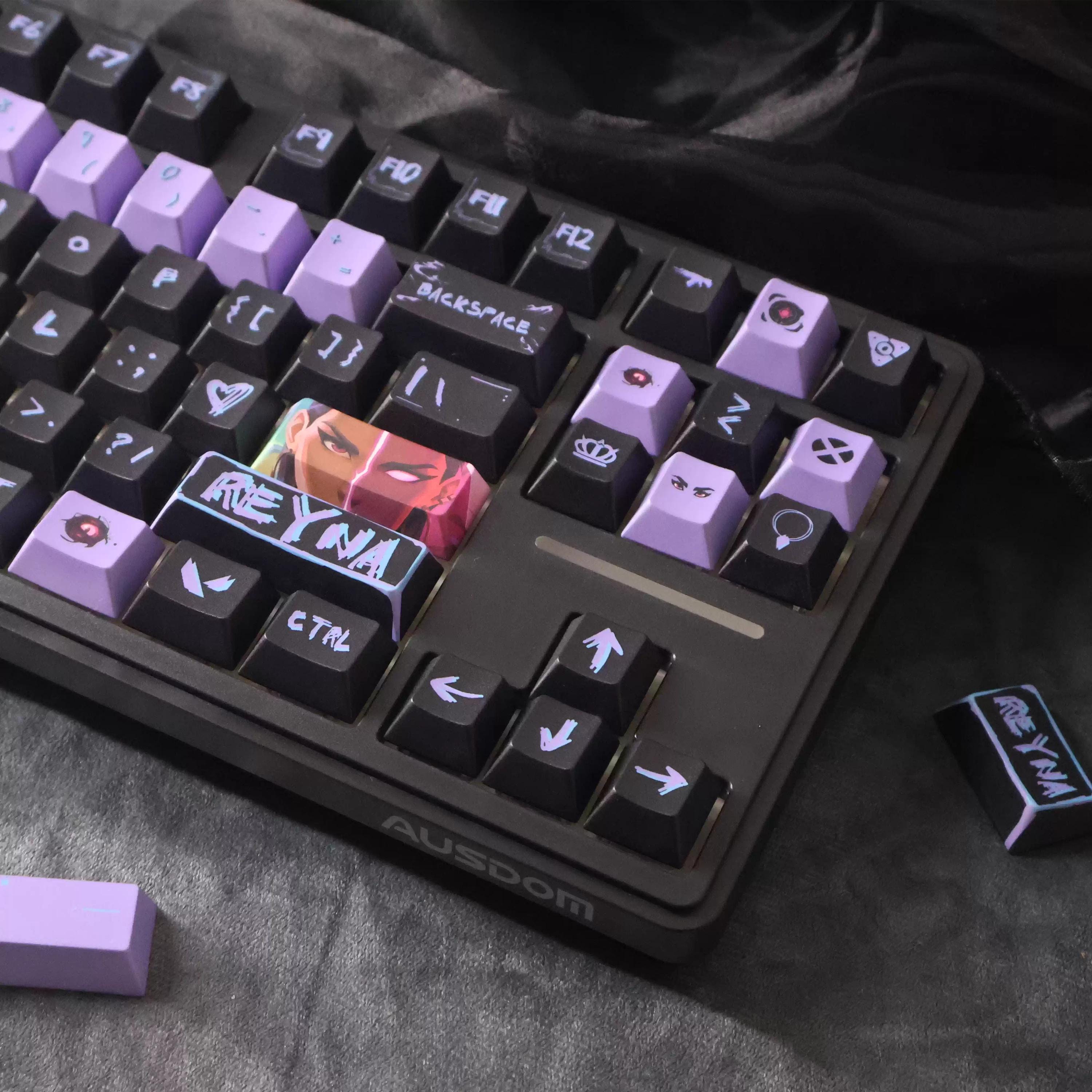 Reyna Valorant Theme Artisan Keycap Set for Mechanical Keyboard | The Hunt Begins Edition - KeyArtisan®