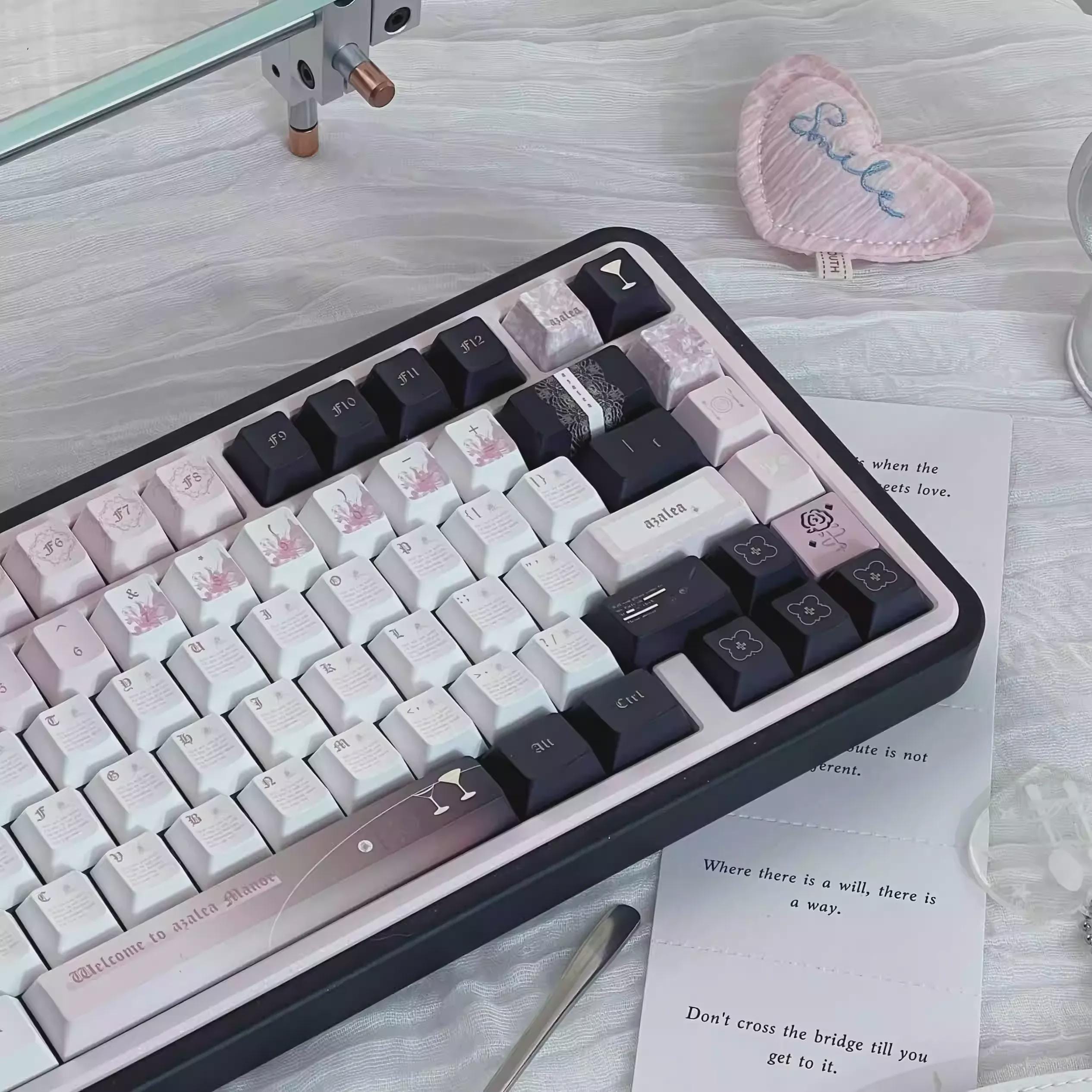 The Azalea Manor Theme Artisan Keycap Set for Mechanical Keyboard - Cool Aesthetic Design | KeyArtisan®