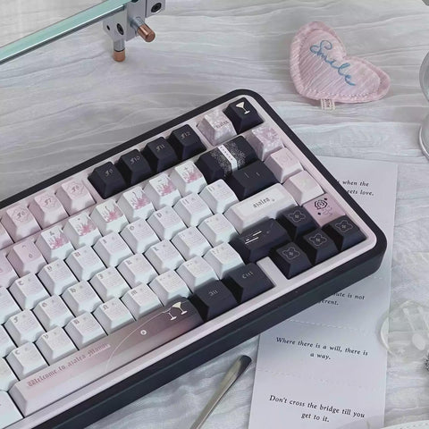 The Azalea Manor Theme Artisan Keycap Set for Mechanical Keyboard - Cool Aesthetic Design | KeyArtisan®