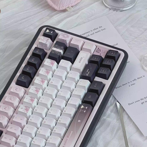 The Azalea Manor Theme Artisan Keycap Set for Mechanical Keyboard - Cool Aesthetic Design | KeyArtisan®