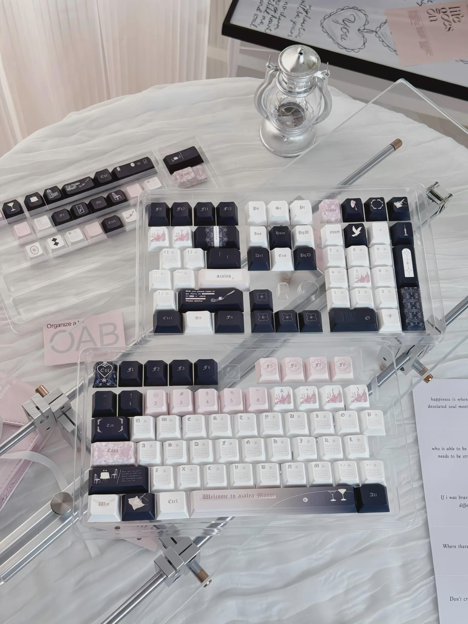 The Azalea Manor Theme Artisan Keycap Set for Mechanical Keyboard - Cool Aesthetic Design | KeyArtisan®