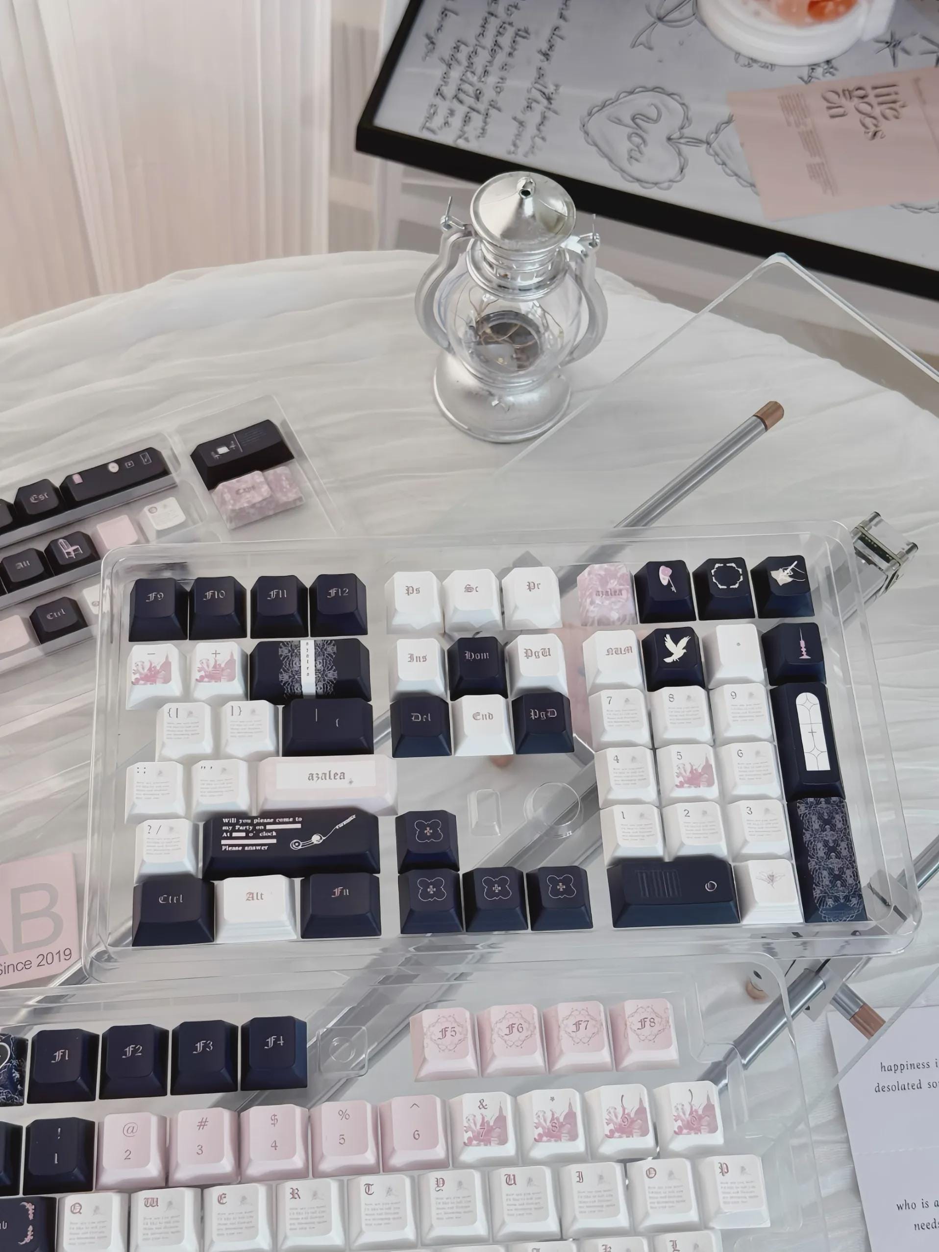 The Azalea Manor Theme Artisan Keycap Set for Mechanical Keyboard - Cool Aesthetic Design | KeyArtisan®