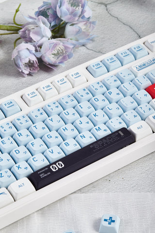 Blue Eva-00 Theme Anime Japanese Keycap Set