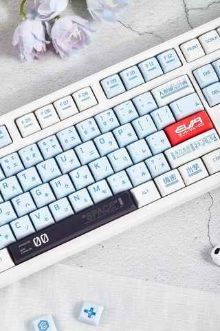 Blue Eva-00 Theme Anime Japanese Keycap Set