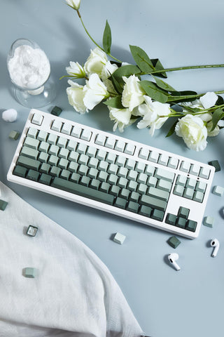 Cute Green Gradient Backlit PBT OEM Keycap Set