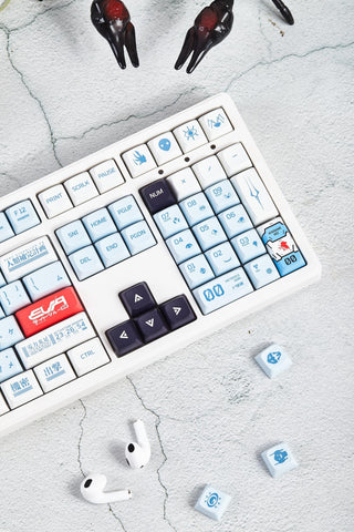 Blue Eva-00 Theme Anime Japanese Keycap Set