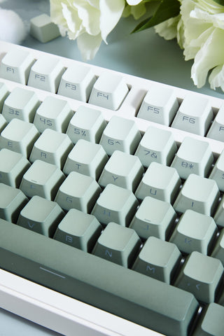 Cute Green Gradient Backlit PBT OEM Keycap Set