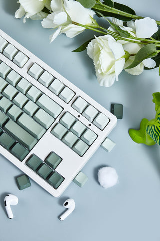 Cute Green Gradient Backlit PBT OEM Keycap Set