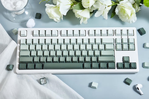 Cute Green Gradient Backlit PBT OEM Keycap Set